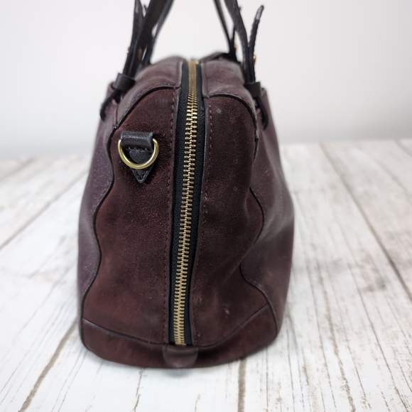 Fossil Rachel Satchel In Leather And Suede - Picture 6 of 10
